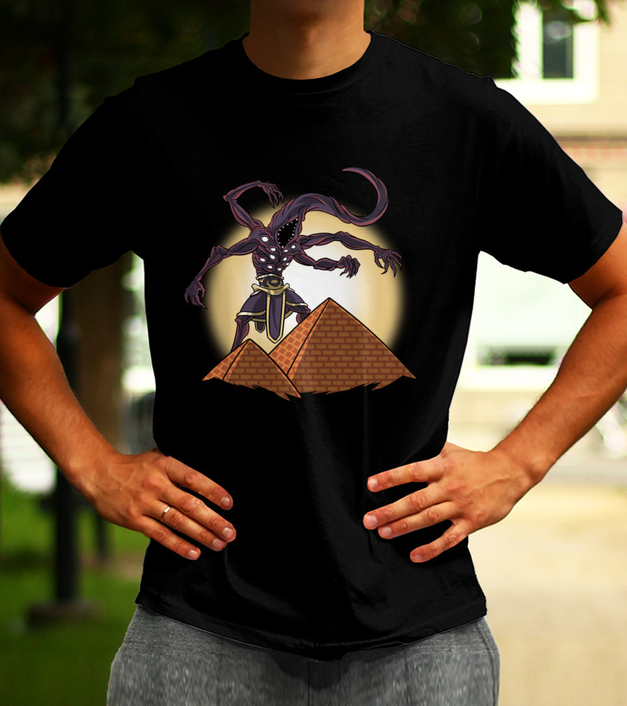 Nyarlathotep Egyptian Pyramids Lovecraftian Horror Monster T-Shirt