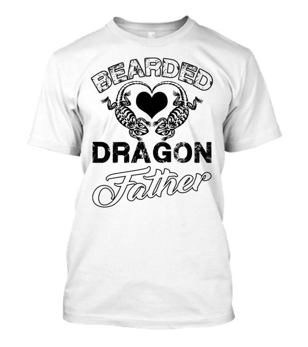 Bearded Dragon Father Heart Lizard T-Shirt