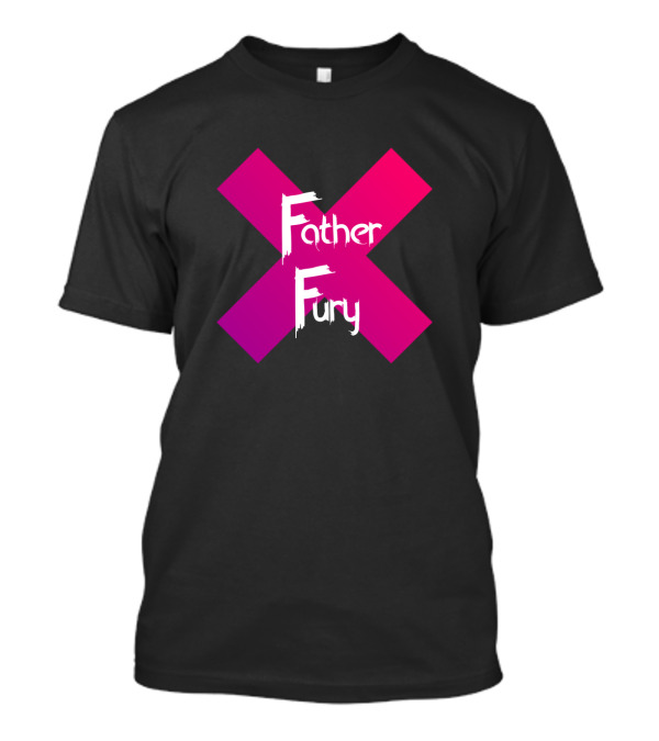 Father Fury X Purple Pink Gradient Cross T-Shirt
