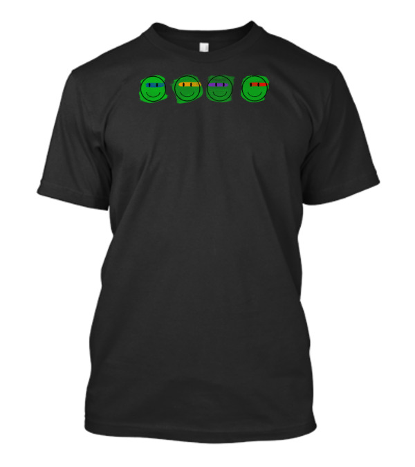 Teenage Ninja Turtles Smiling Faces In Colorful Masks T-Shirt