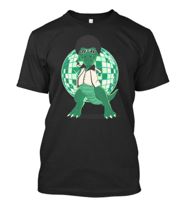 Funky Disco Dinosaur With Afro And Sunglasses T-Shirt