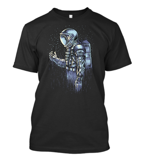 Astronaut Disappearing Into Space Stars With Retro Spacesuit T-Shirt