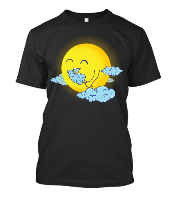 Smiling Sun Enjoying Fluffy Cloud Candy Cotton Bliss T-Shirt