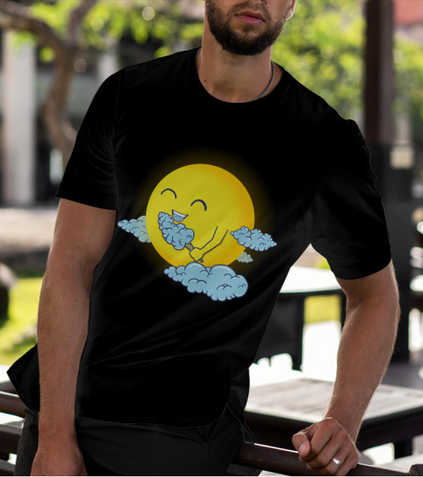 Smiling Sun Enjoying Fluffy Cloud Candy Cotton Bliss T-Shirt
