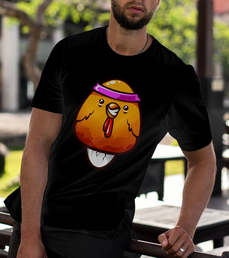 Hen Smile Egg Hatch With Purple Headband T-Shirt