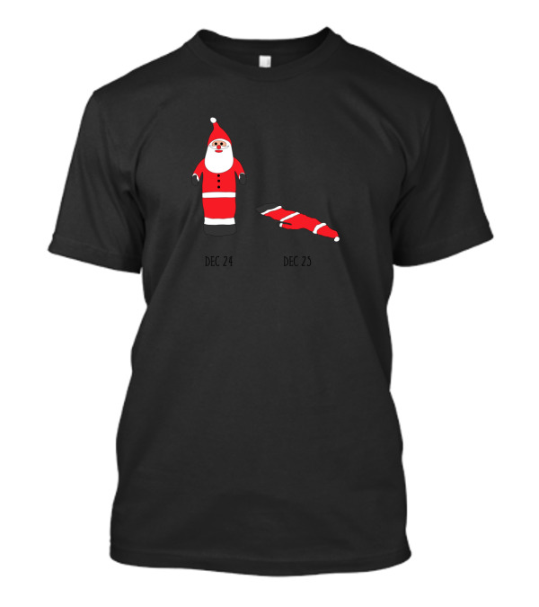 Santa Transformation Dec 24 To Dec 25 Christmas Aftermath T-Shirt