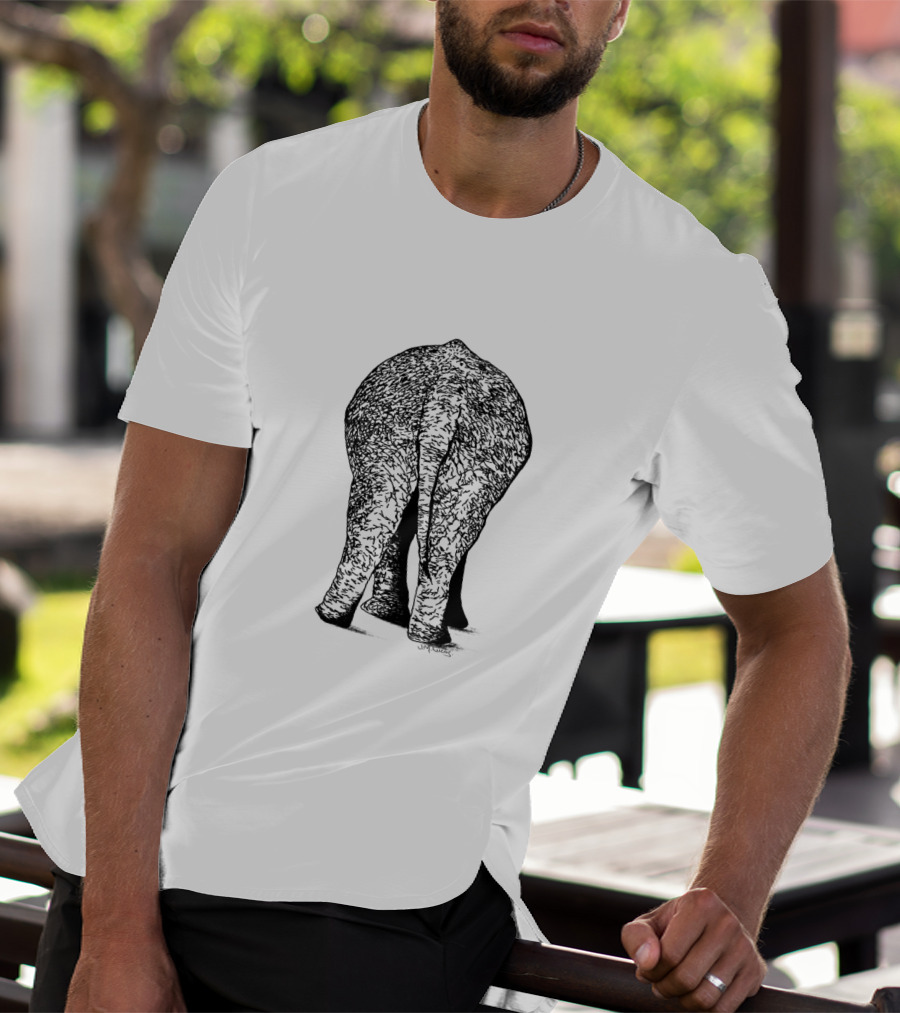 Southern Perspective Of North Facing Elephant Rear View T-Shirt