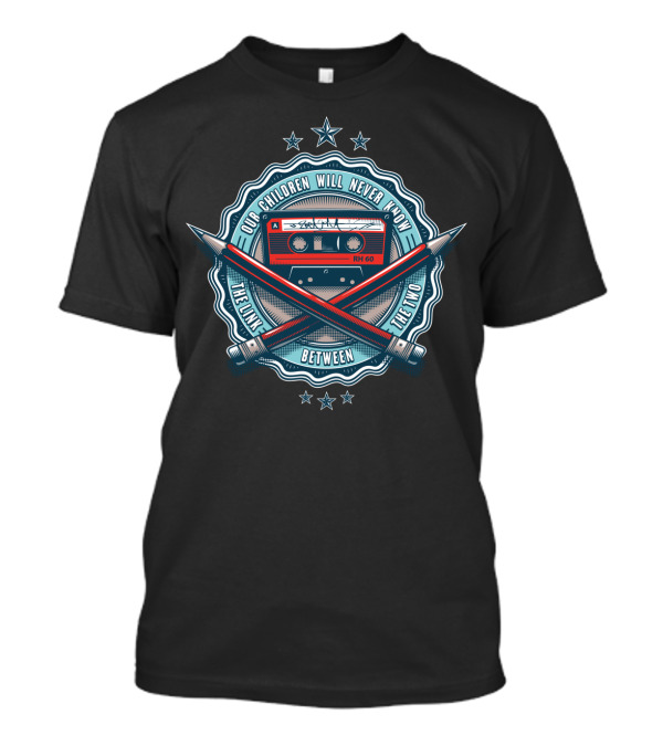 Our Children Will Never Know The Link Between The Two Cassette Tapes And Pencils Retro T-Shirt