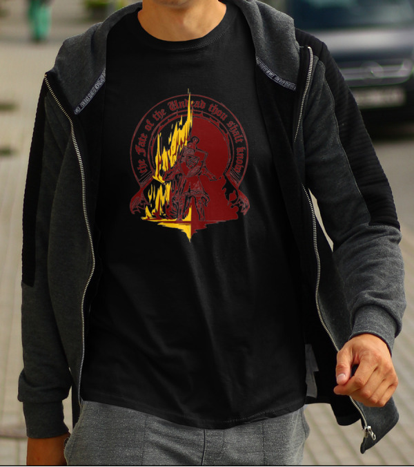 The Fate Of The Undead Thou Shalt Know Dark Souls Fate Iconic Knight T-Shirt
