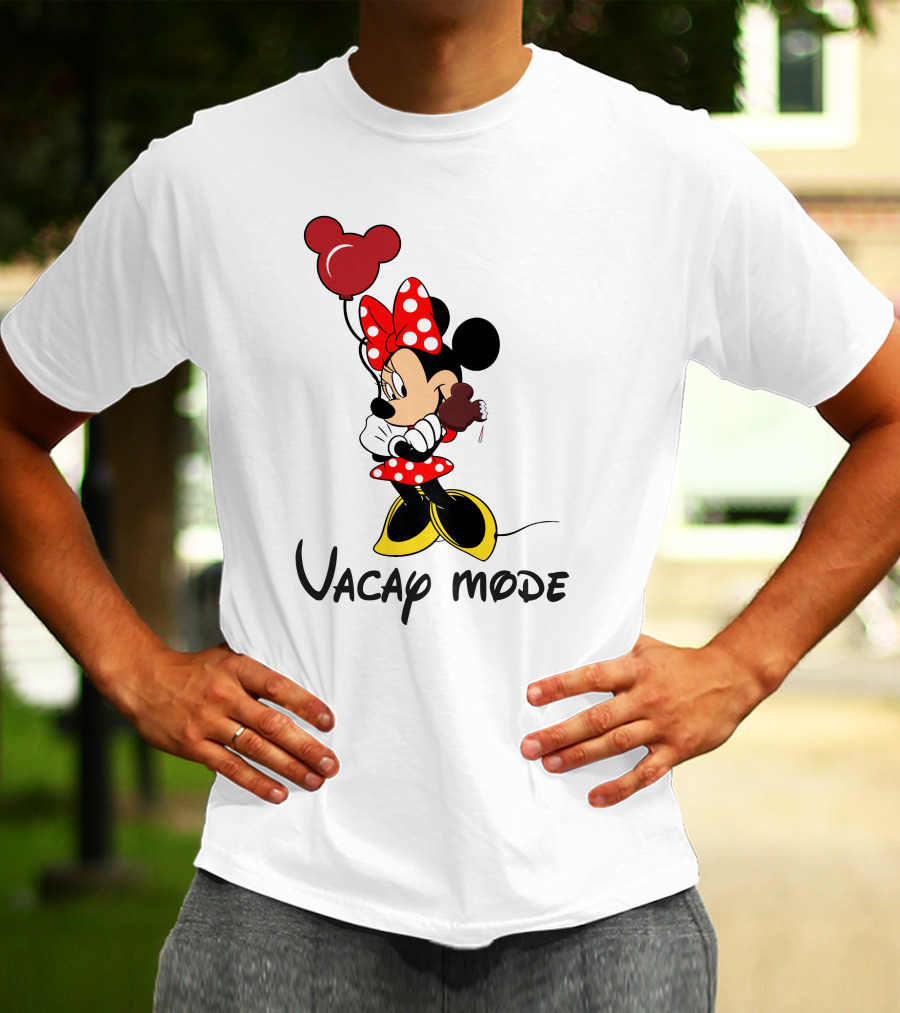 Disney Minnie Mouse Vacay Mode Balloon And Ice Cream T-Shirt