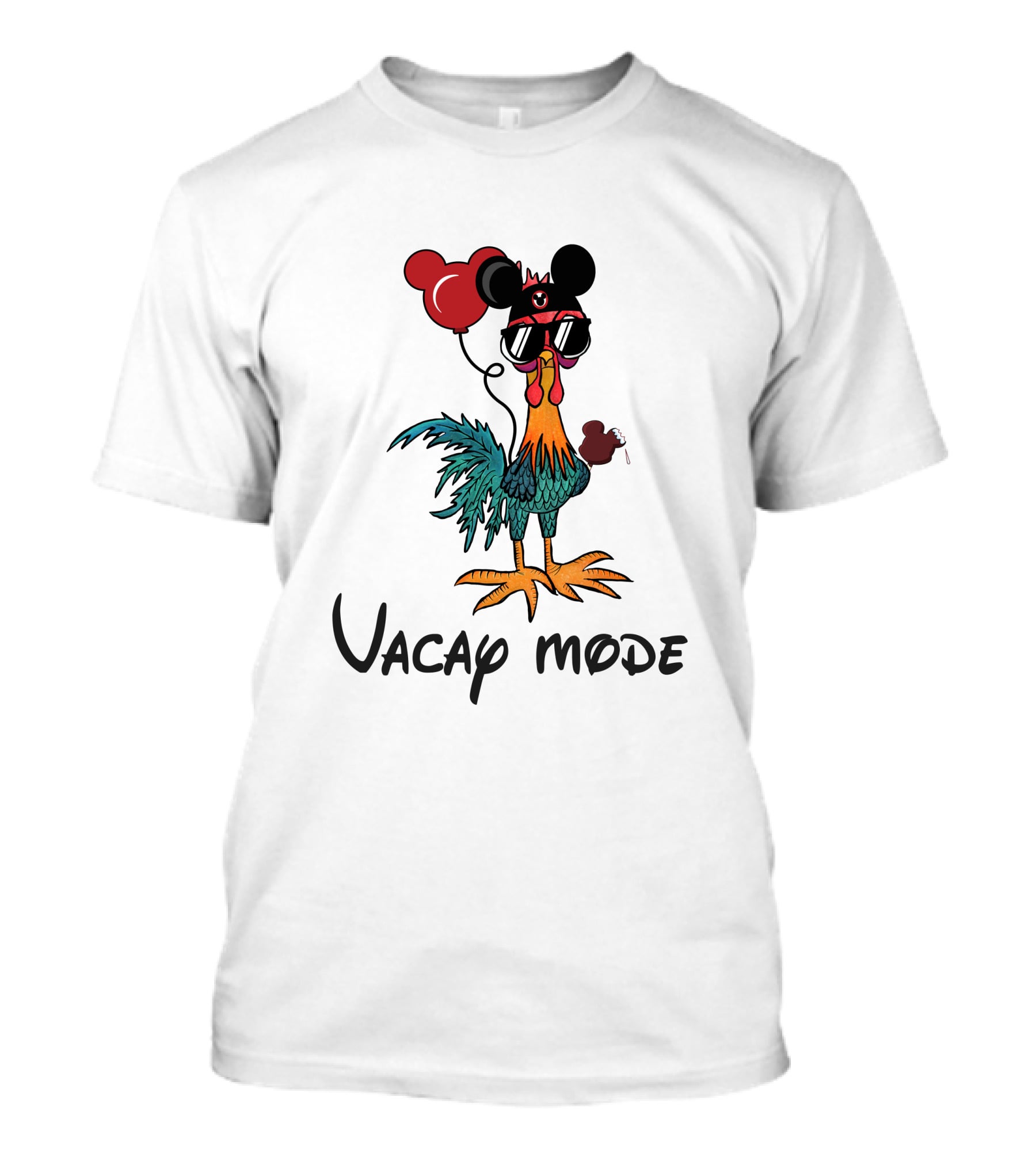 Heihei Chicken Vacay Mode Balloon Mouse Ears Sunglasses T-Shirt