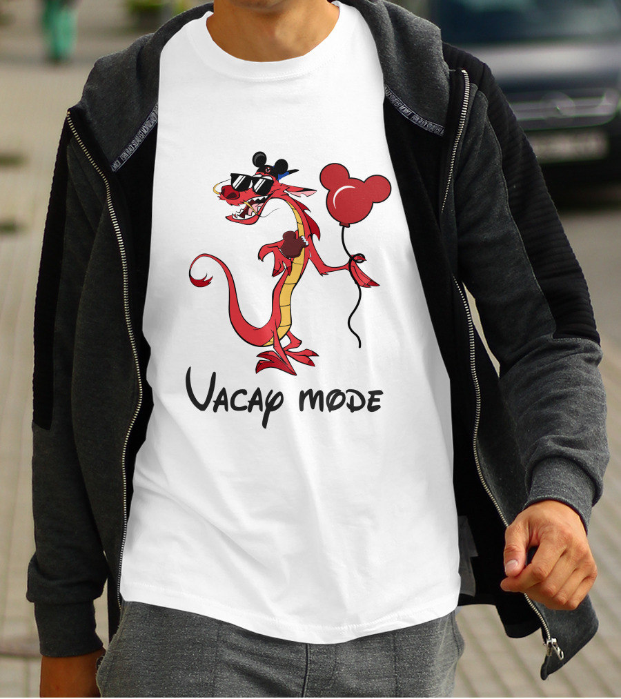 Mushu Vacay Mode Disney Mickey Balloon T-Shirt