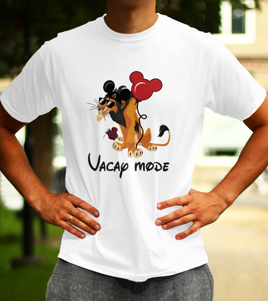 Scar Lion Vacay Mode Balloon Ears Sunglasses Ice Cream T-Shirt