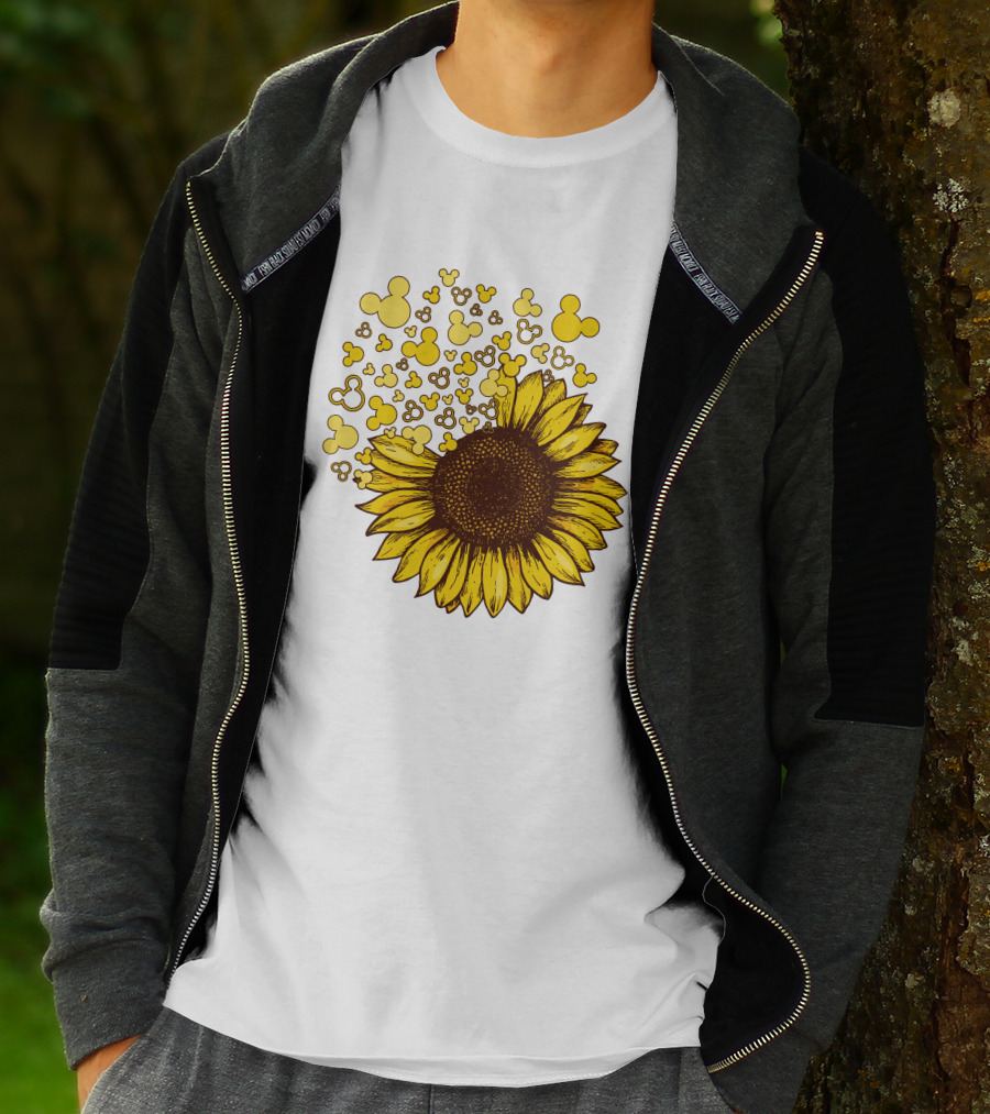 Mickey Sunflower Iconic Blooms With Classic Ears T-Shirt