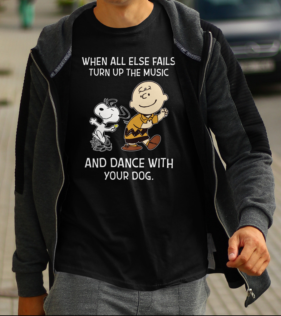 Dance With Your Dog Peanuts Charlie Brown Snoopy T-Shirt