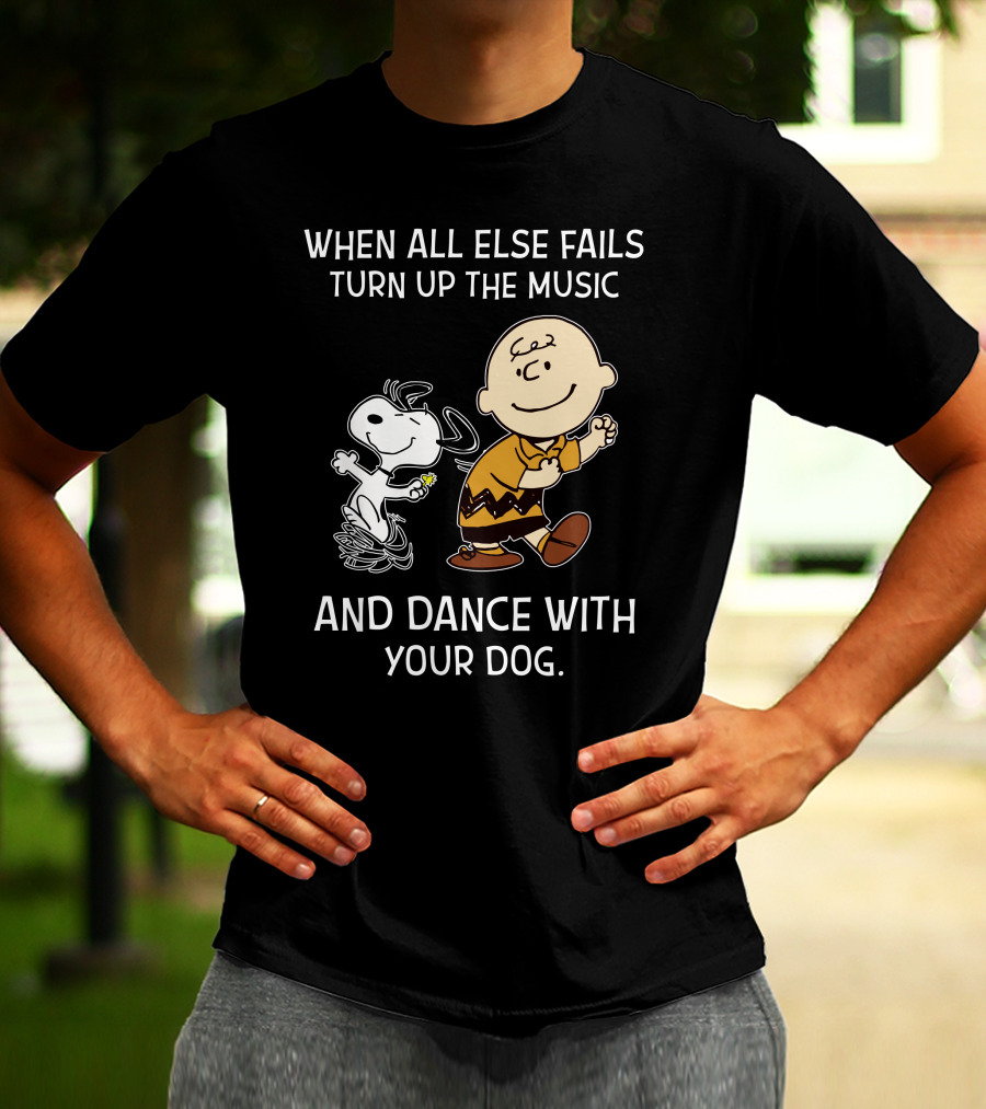 Dance With Your Dog Peanuts Charlie Brown Snoopy T-Shirt