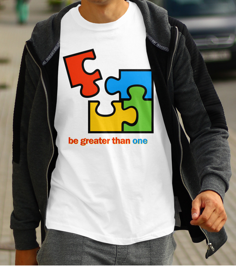 Office 2000 Be Greater Than One Puzzle Pieces T-Shirt