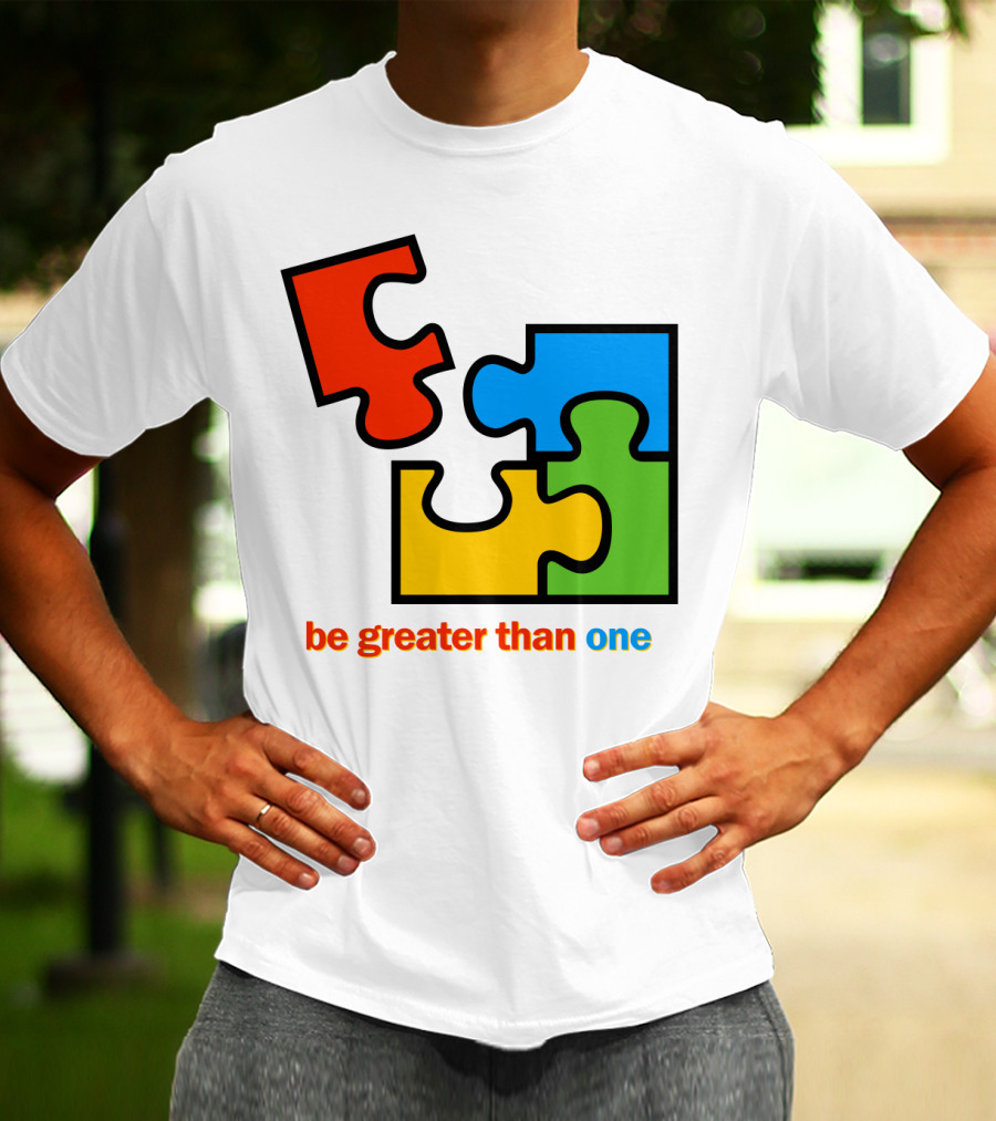 Office 2000 Be Greater Than One Puzzle Pieces T-Shirt