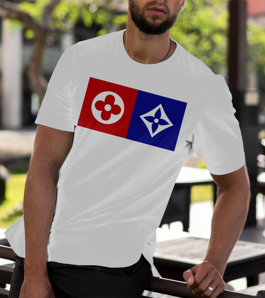 Best Dual Icon Flower Emblems T-Shirt