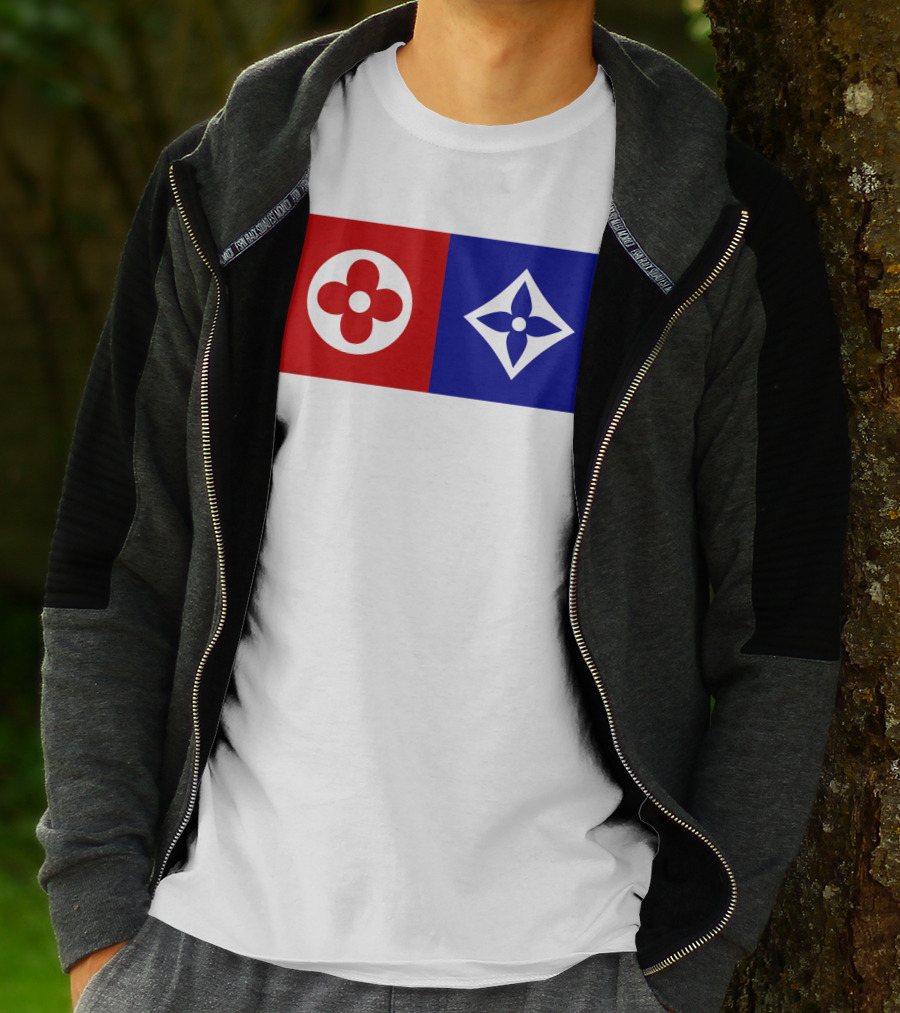 Best Dual Icon Flower Emblems T-Shirt
