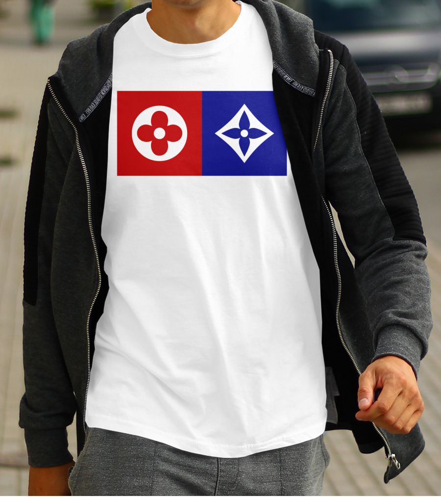 Best Dual Icon Flower Emblems T-Shirt