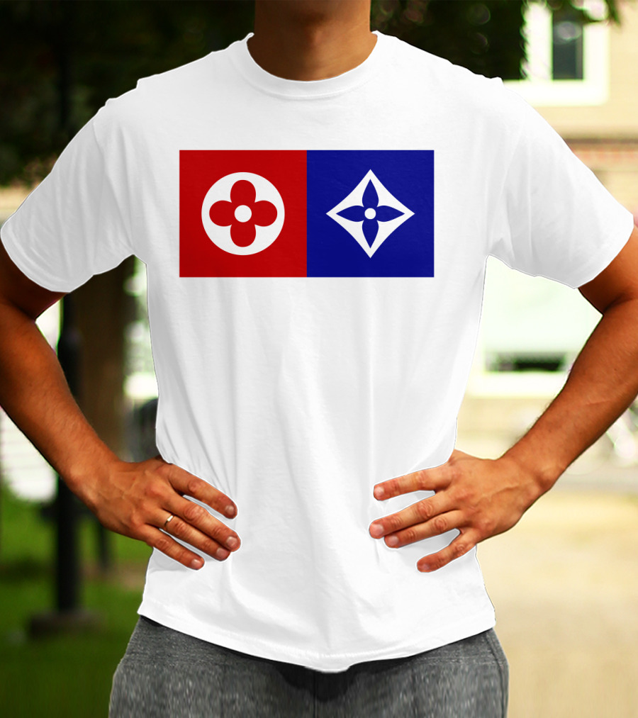 Best Dual Icon Flower Emblems T-Shirt