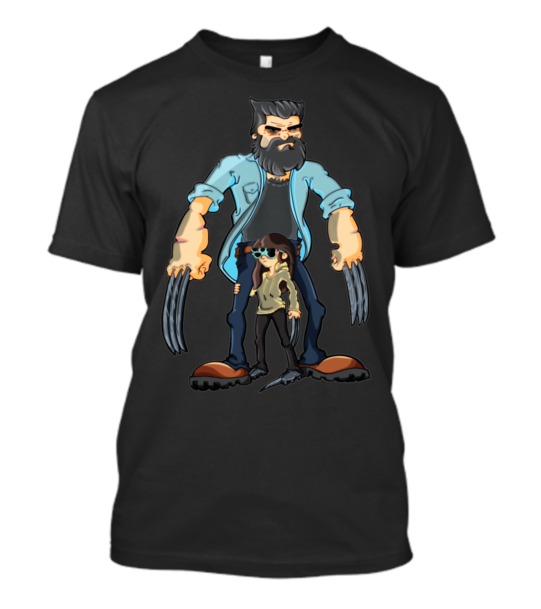 Father And Daughter Time Logan Claws And Sunglasses Adventure T-Shirt