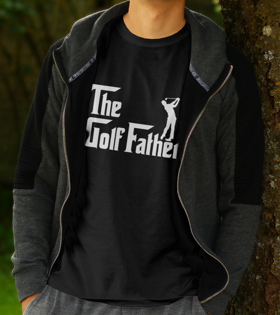 The Golf Father Parody Design Featuring Classic Movie Typography With Golfer T-Shirt