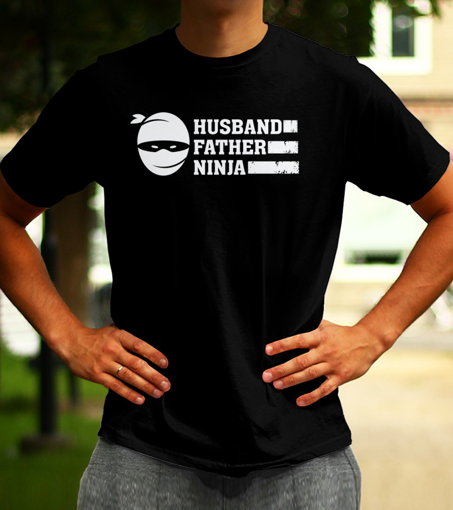 Husband Father Ninja Mask T-Shirt