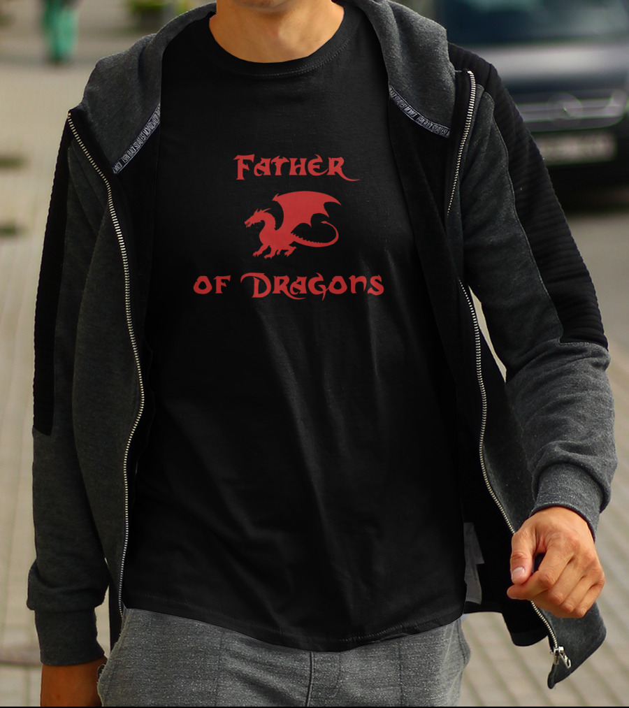 Father Of Dragons Red Dragon Fantasy T-Shirt