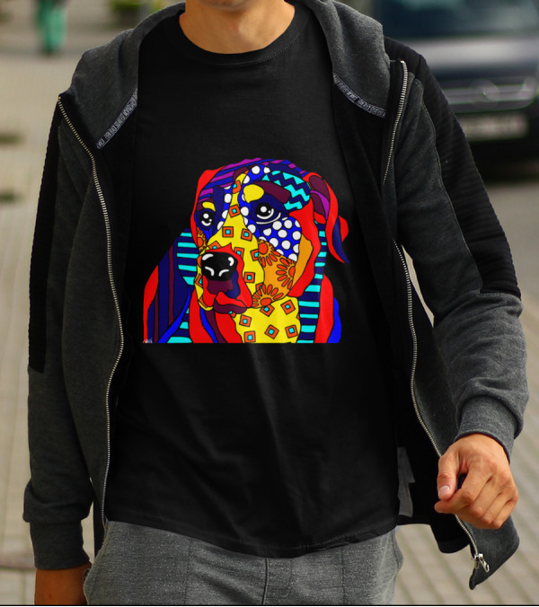 Proud Dad Kuvasz Colorful Dog Lover Father Owner T-Shirt