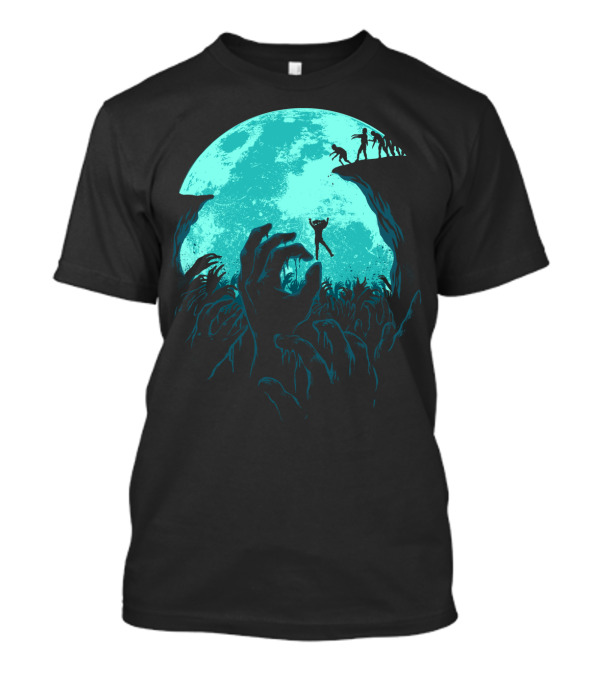 Sky Fall Moonlit Plunge Into Zombie Abyss T-Shirt