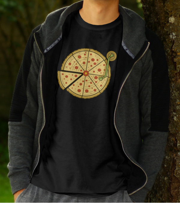 Pizza Turntable Vinyl Record Fusion T-Shirt