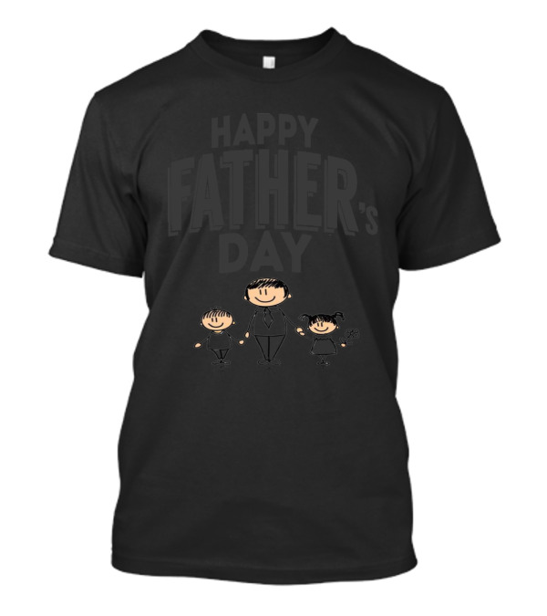 Happy Father's Day Best Dad With Kids Drawing T-Shirt