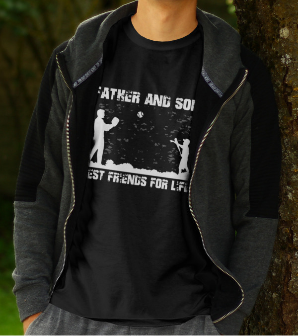 Father And Son Best Friends For Life Baseball Connection T-Shirt