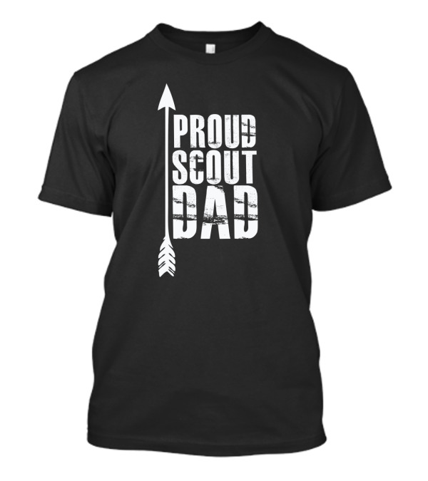 Proud Scout Dad Father Of Boy Girl Club Support Arrow T-Shirt