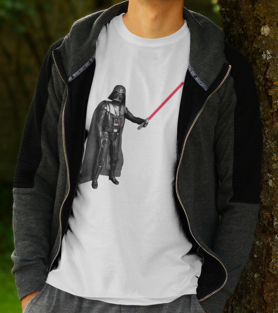 Darth Vader Star Wars Transparent Red Lightsaber Iconic Character T-Shirt