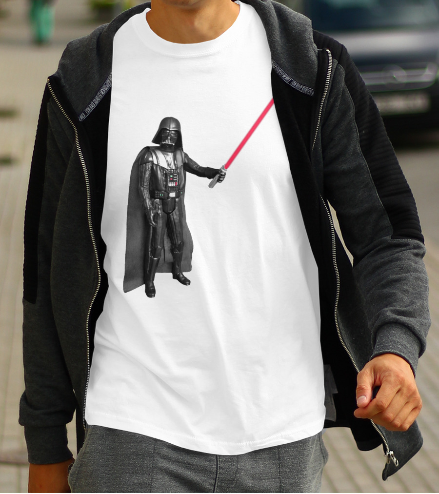 Darth Vader Star Wars Transparent Red Lightsaber Iconic Character T-Shirt