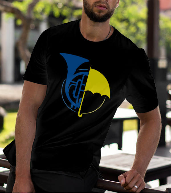 Blue French Horn Yellow Umbrella How I Met Your Mother Iconic Symbols T-Shirt