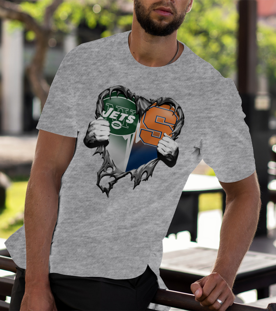 Jets Syracuse Split Heart T-Shirt