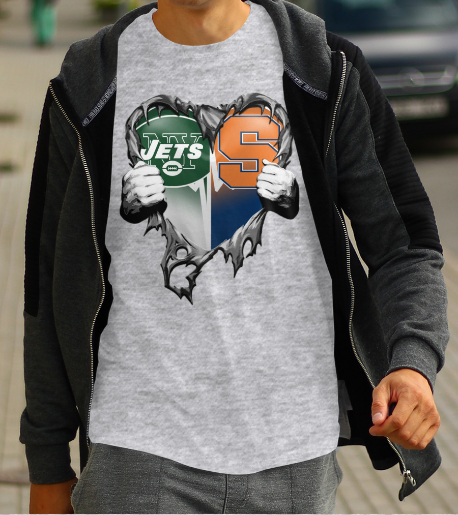 Jets Syracuse Split Heart T-Shirt