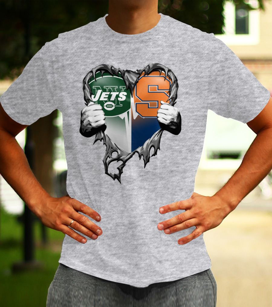 Jets Syracuse Split Heart T-Shirt