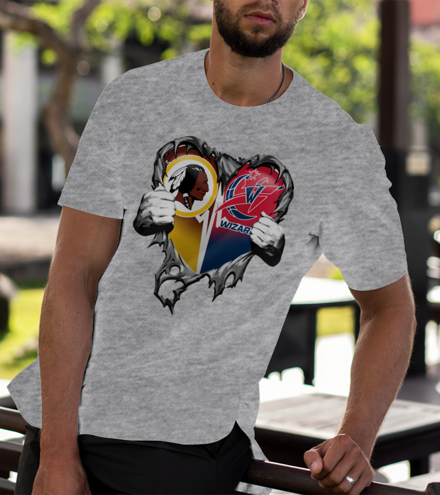 Washington Redskins Wizards Heart T-Shirt