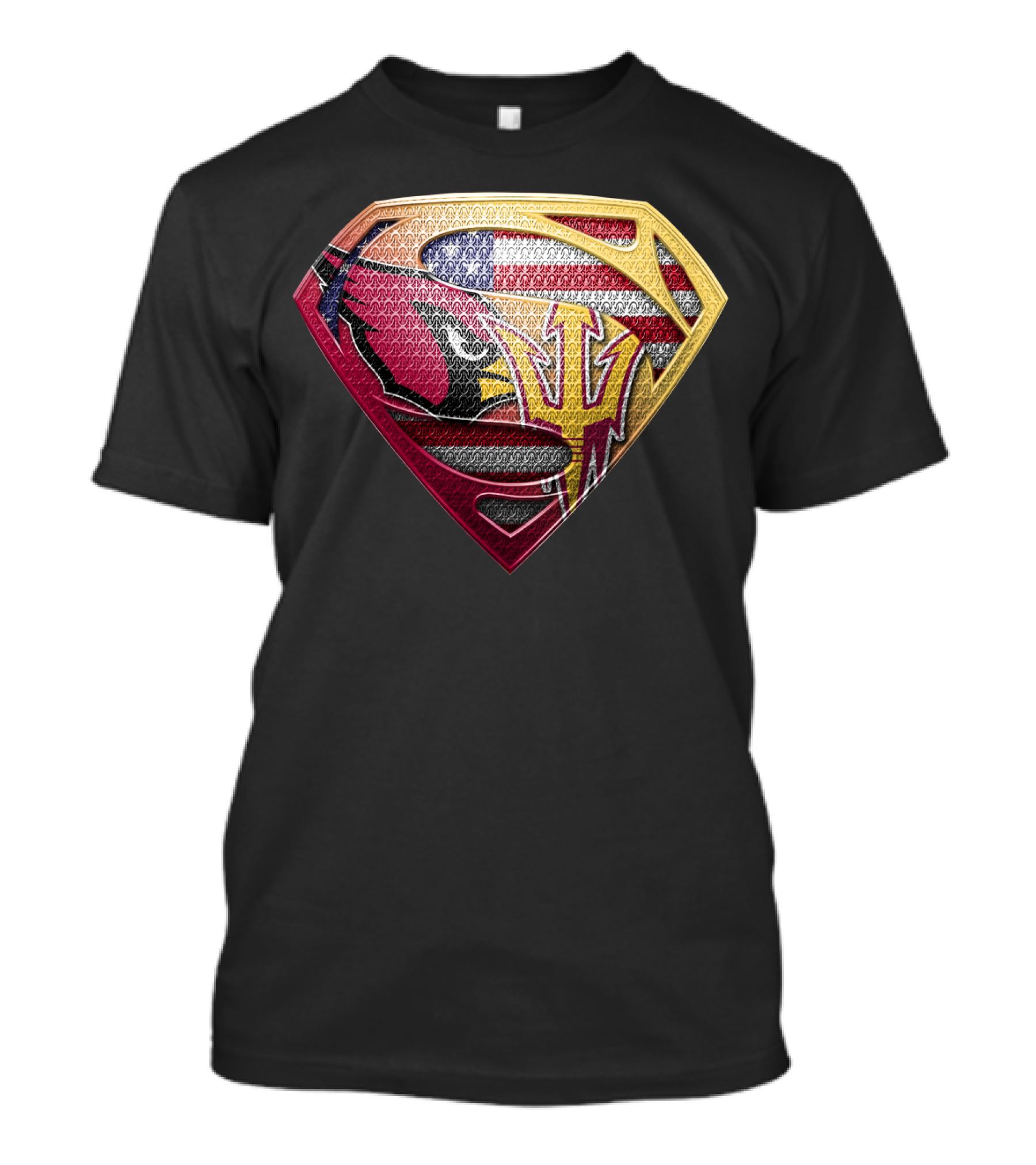 Arizona Cardinals Sun Devils Superman Usa Flag T-Shirt