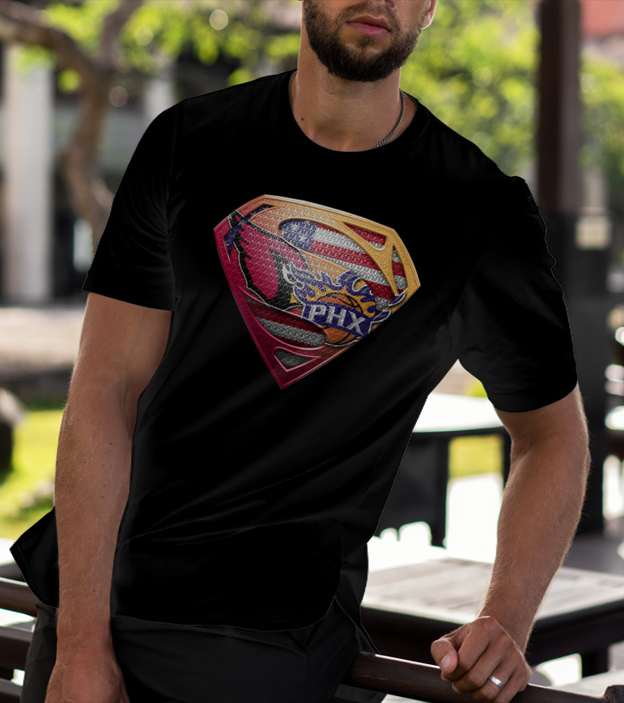 Superman Logo Phoenix Suns American Flag T-Shirt