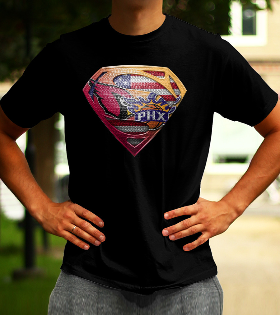 Superman Logo Phoenix Suns American Flag T-Shirt