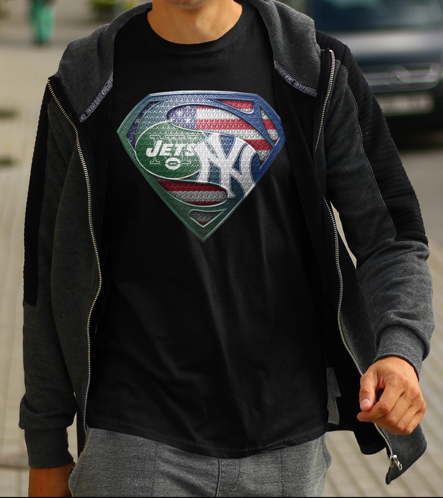 New York Jets Yankees Usa Shield T-Shirt
