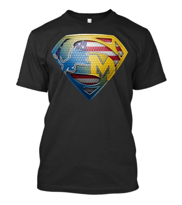 Superman Buffalo Michigan American Flag Logo Sspus077 T-Shirt