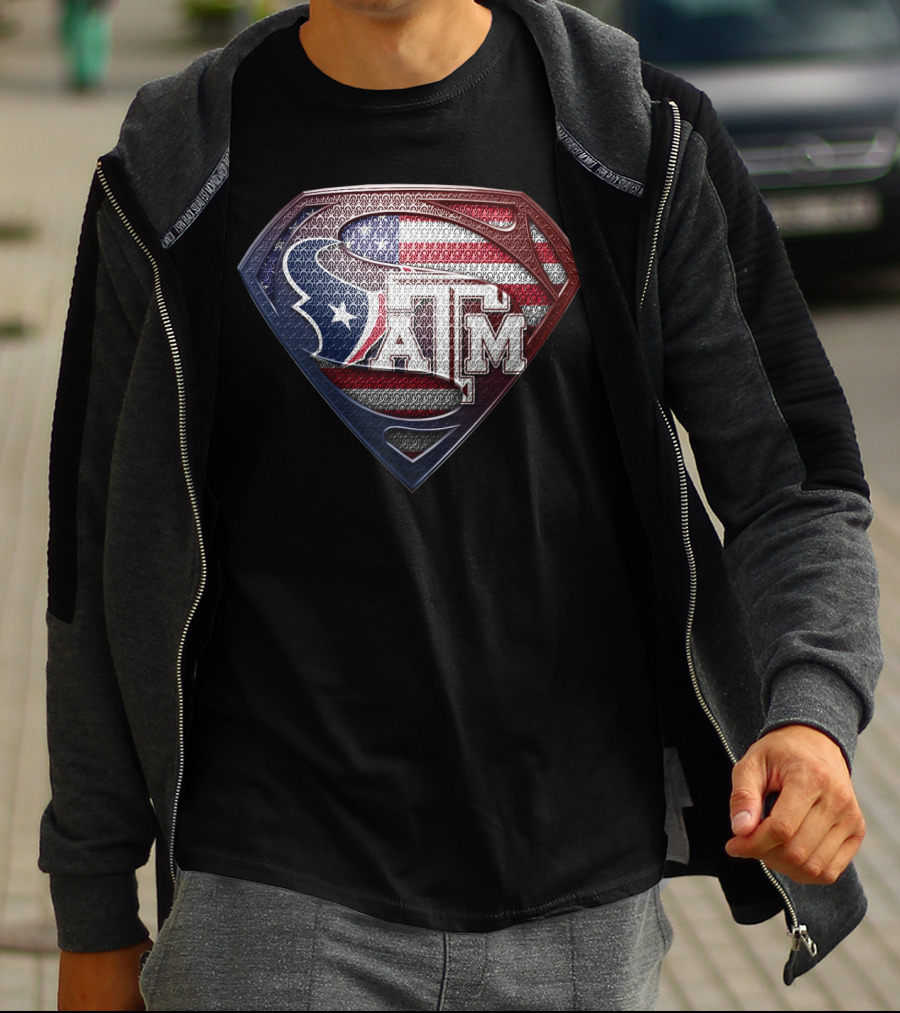Houston Texans Texas A&M Usa Super Shield Sspus122 T-Shirt