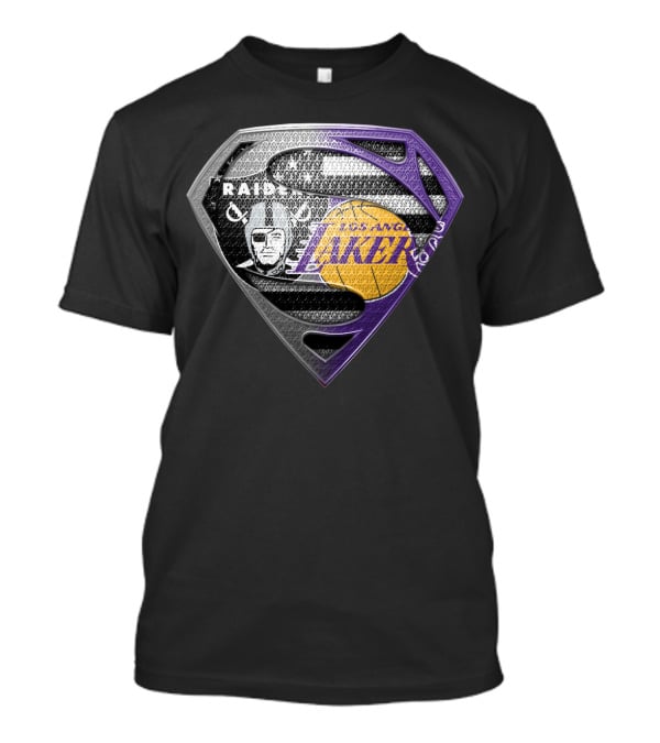 Los Angeles Lakers And Raiders Super Shield T-Shirt
